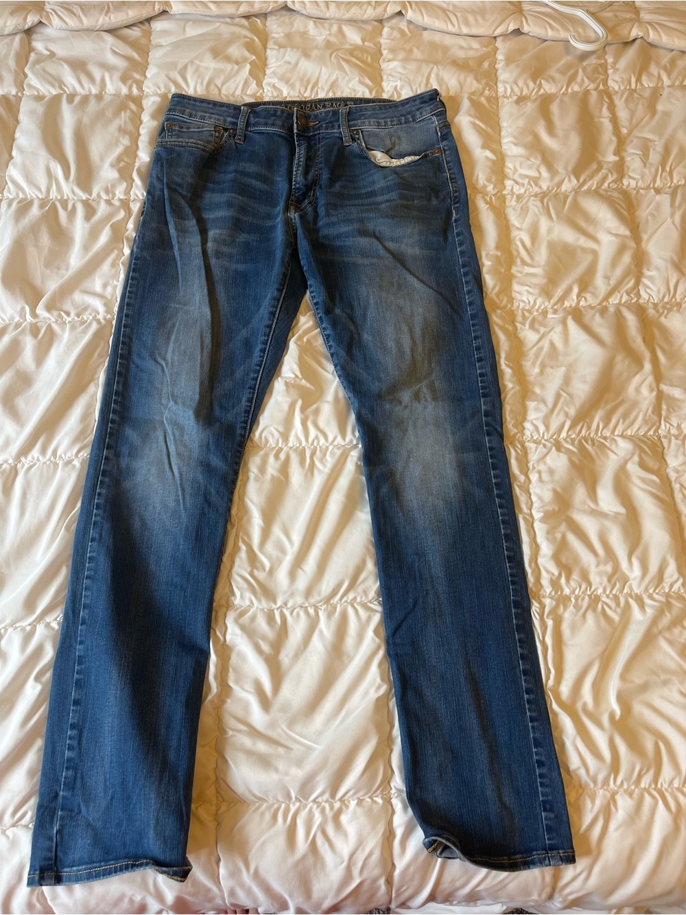 American Eagle Outfitters Men's Slim Straight Dark Blue Jeans